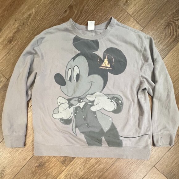 Walt Disney World 50th Anniversary Commemorative Sweatshirt Gray Crewneck Sz XL - Picture 1 of 9